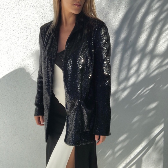 A.L.C. Jackets & Blazers - A.L.C. Quincy black sequin open jacket